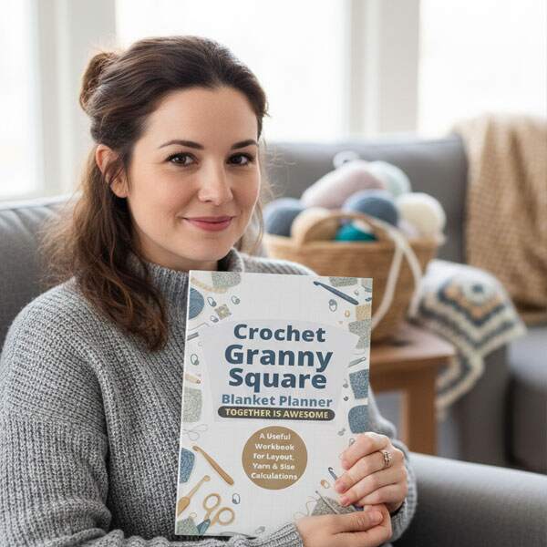 Crochet Granny Square Blanket Planner cover Together Is Awesome